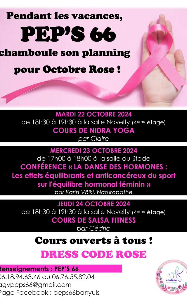 Planning Octobre Rose 2024 Peps66