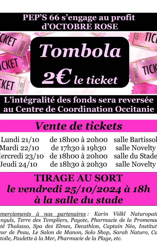 Affiche Tombola 2024 Peps66